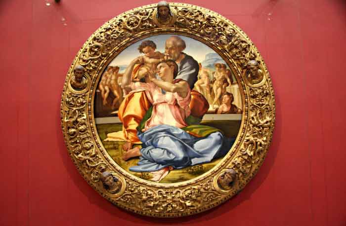 Rediscovered painting of  Michelangelo-Doni Tondo in the Uffizi