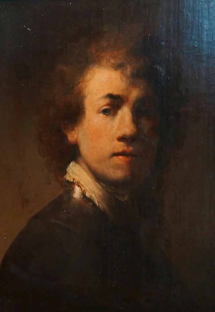 The Teenage Rembrandt revealed - Portrait of young Rembrandt-oil-painting