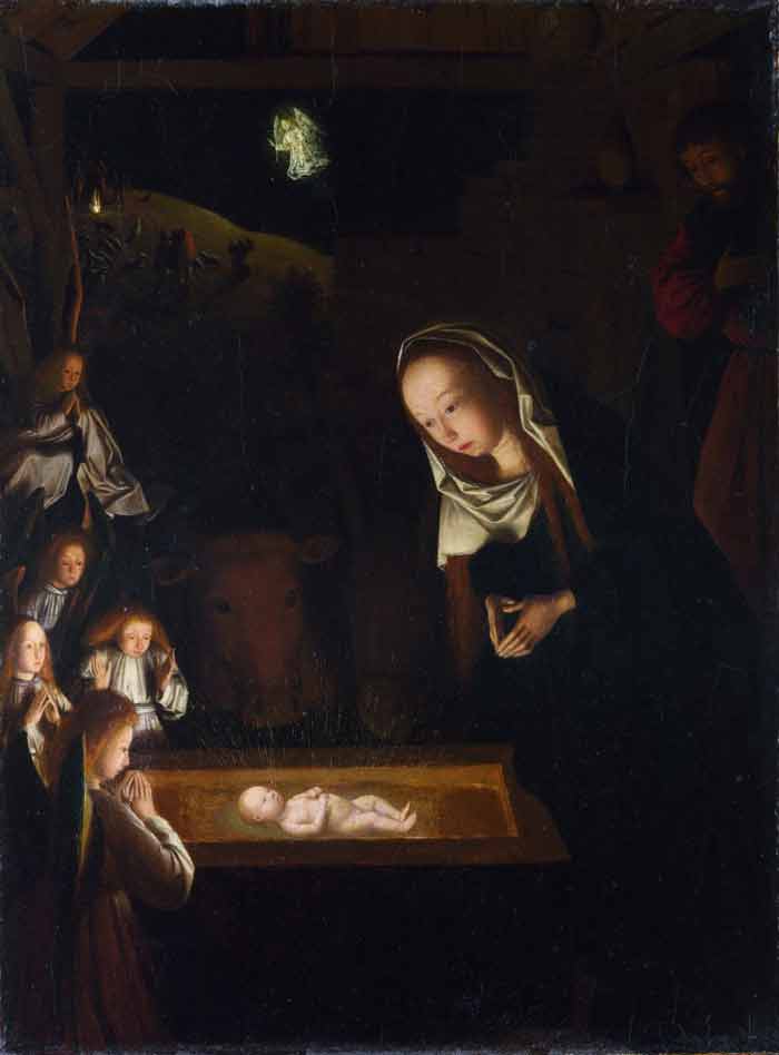 Nativity at Night by Geertgen tot Sint Jans oil painting technique 