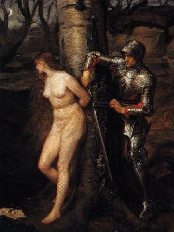 Clothed-male-naked-female-fine-art-academy-John Everett Millais