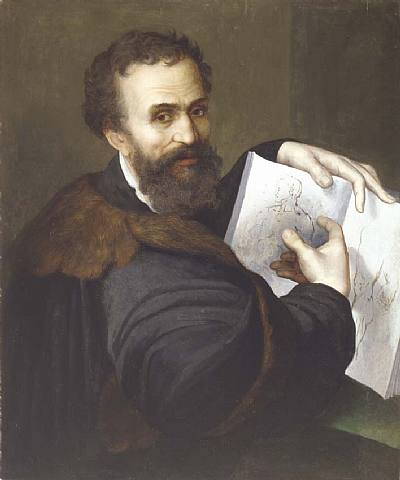 What helped Michelangelo to keep creating masterpieces portrait