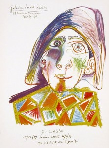 Clown for Leiris,  lithograph by Picasso